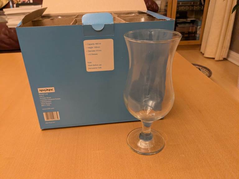 Pina colada glasses - pack of six 