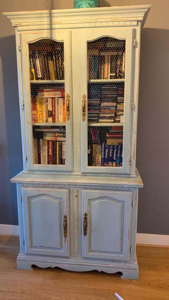 Beautiful bookcase solid wood (light blue) - USED