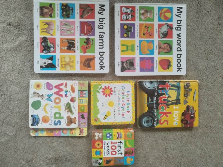 Kids Board Books Bundle - Farm, Words, Trucks & More