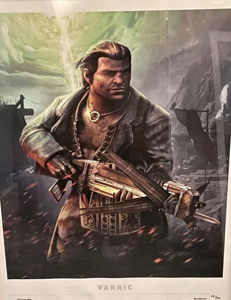 Rare limited edition Varric Dragon Age print