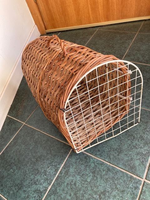 Vintage Cat Basket and Accessories