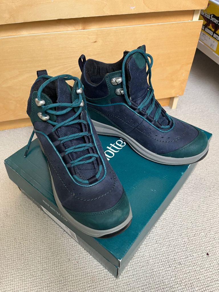 Hotter Crest GTX Trainers – Navy/Deep Teal, UK 5.5, As New