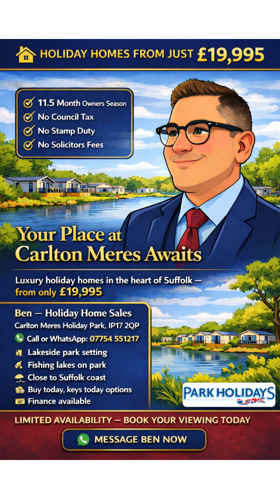 Caravan Ownership Information - Carlton Meres Holiday Park - IP17 2QP