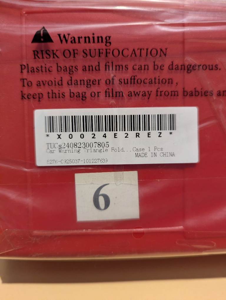 Brand New Sealed Folding Car Warning Triangle