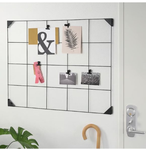 IKEA Memo notice board with clips, black, 60x75 cm