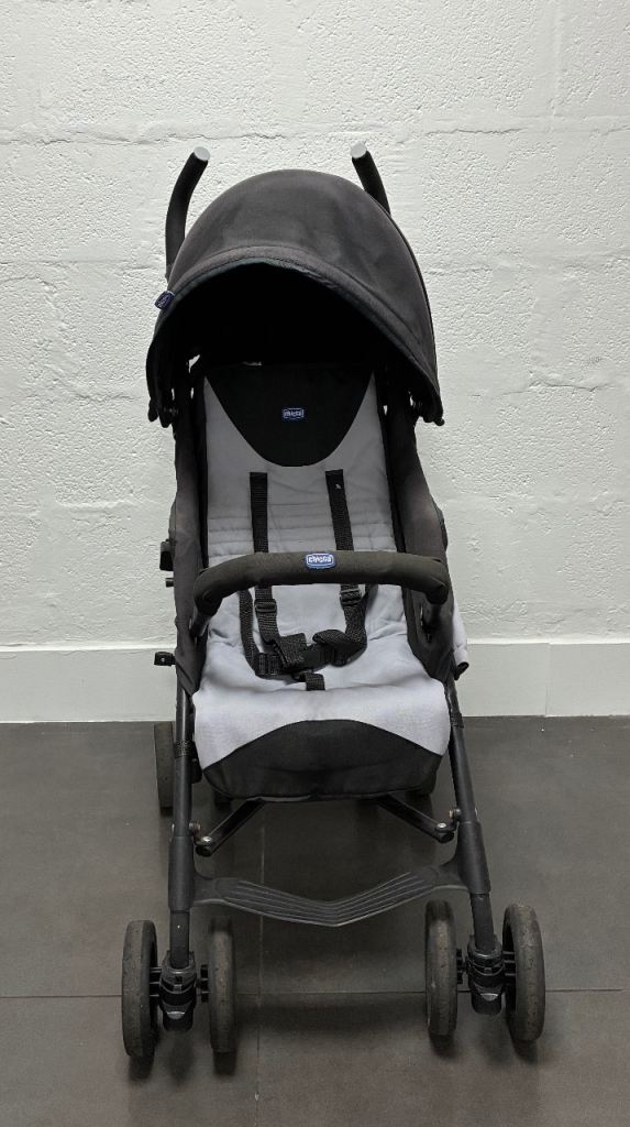 Chicco Grey Lightweight Pushchair Stroller Buggy Pram