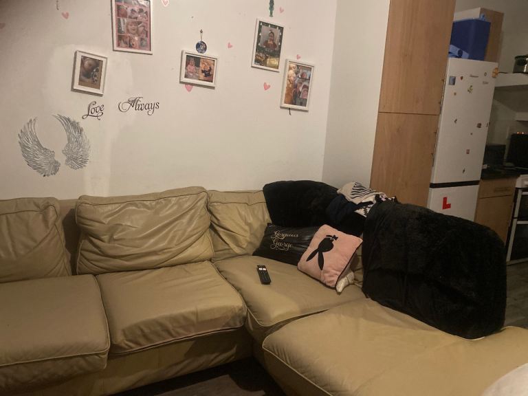 L corner sofa leather 