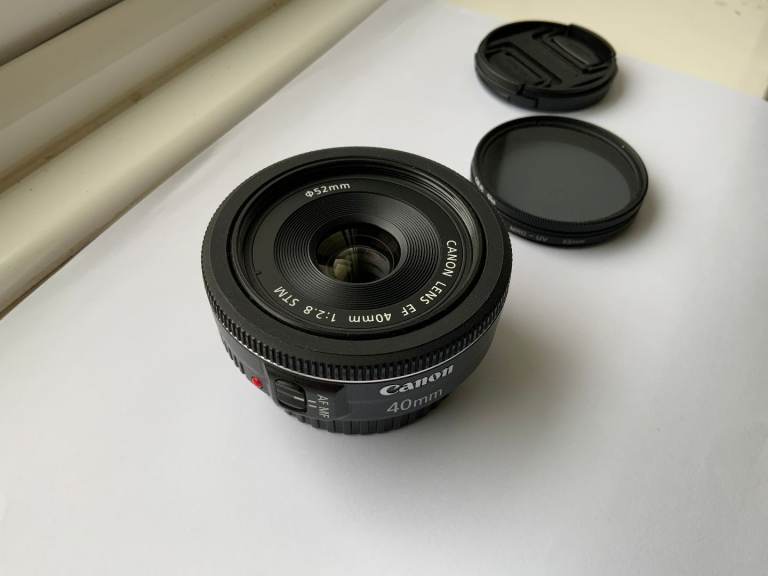 Canon 40mm 2.8 STM lens + 3 filters