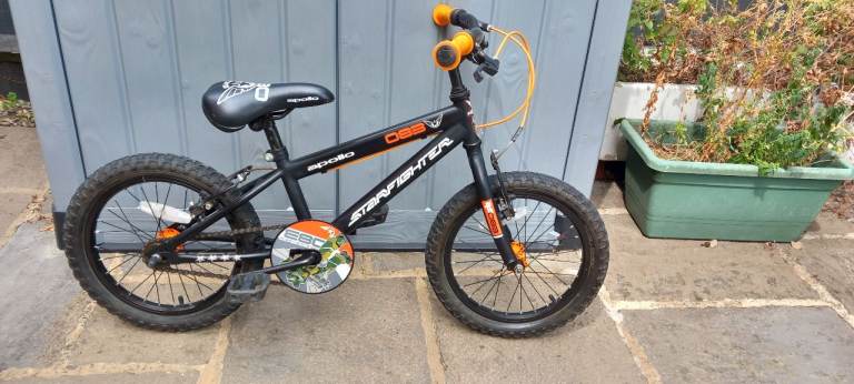 Challenge Starfighter Kids Bike - Black and Orange, Good Condition