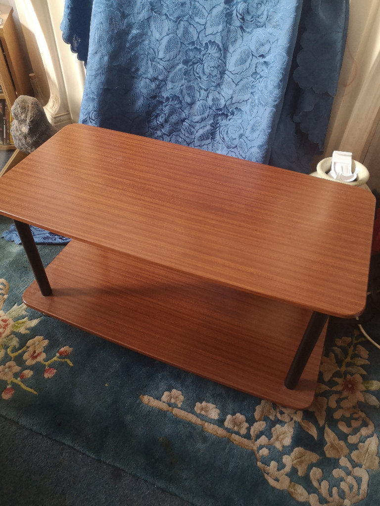 1970s formwood mobile trolley table