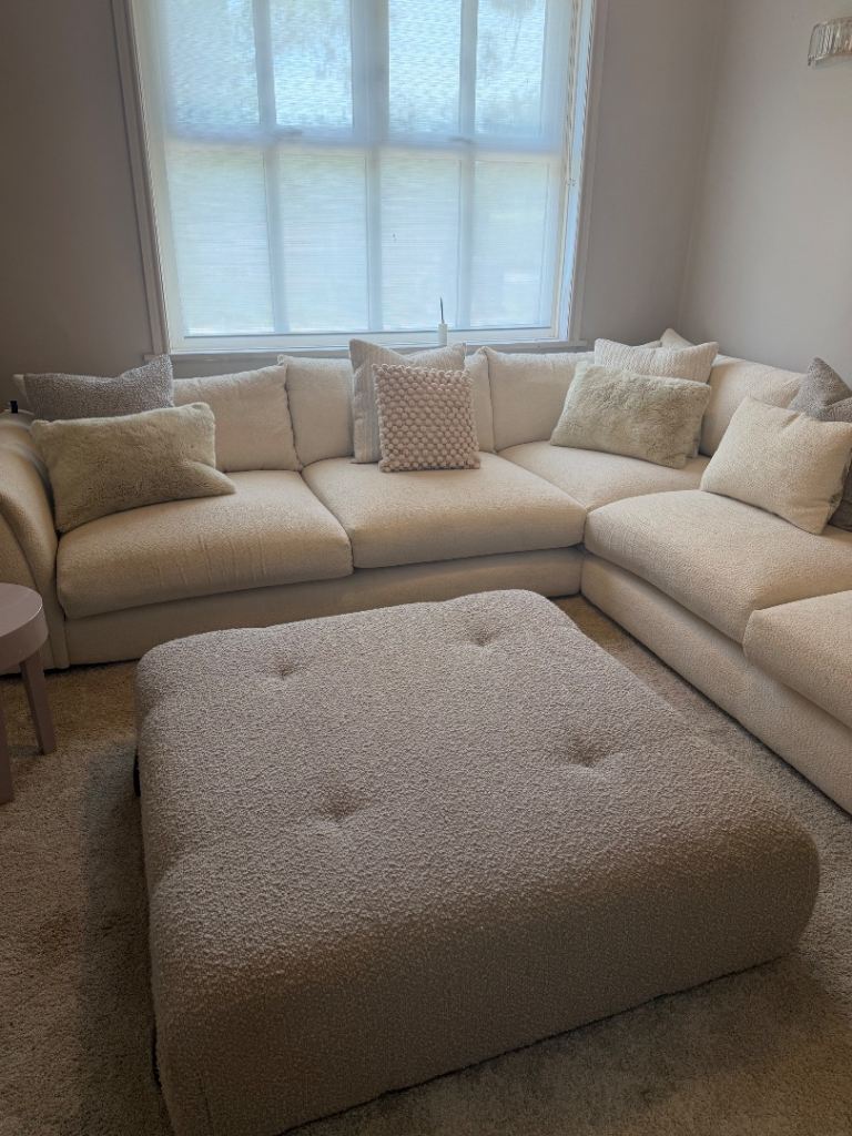 Corner Sofa + Extra-Large Footstool 