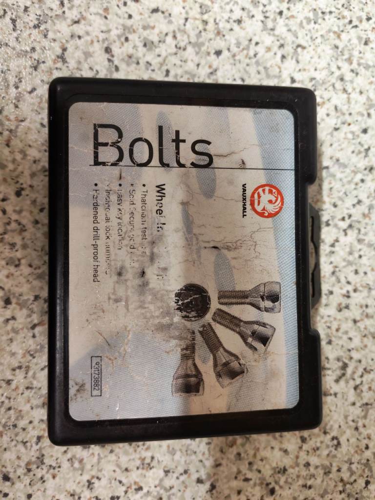Vauxhall alloy wheel locking nuts / bolts