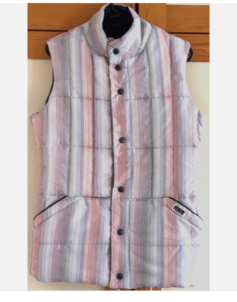 POPR Striped Puffer Gilet / Vest – Good Condition