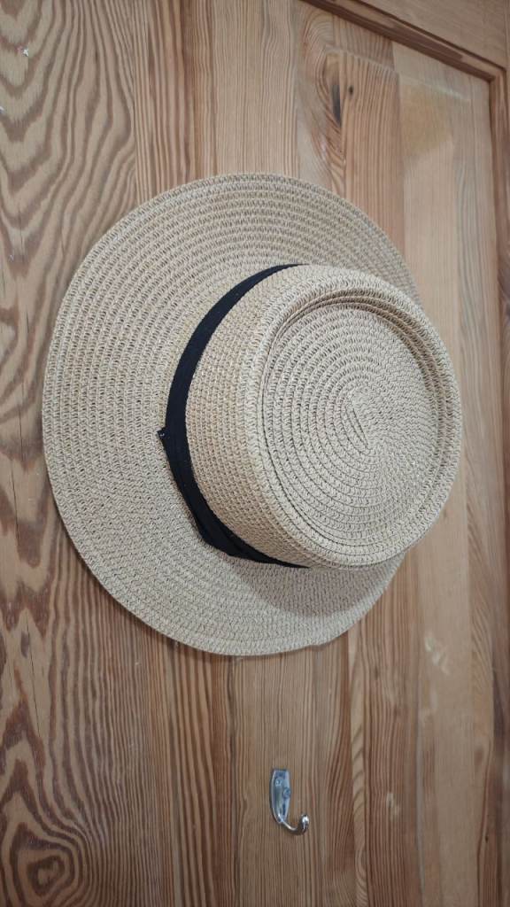 Straw Boater Hat with Black Band – Summer Ready