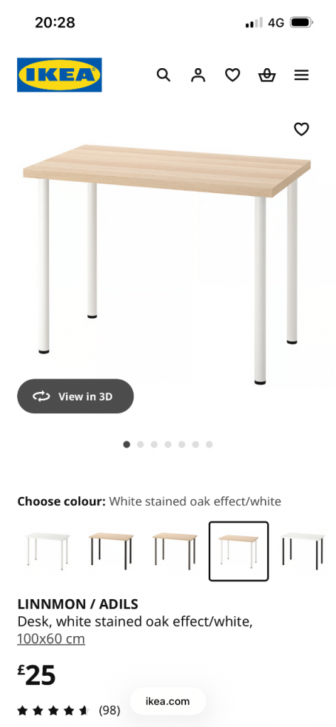 Brown IKEA Desk Used