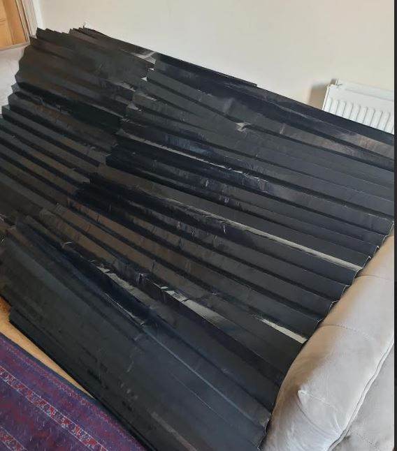  Three IKEA SCHOTTIS black pleated window blinds