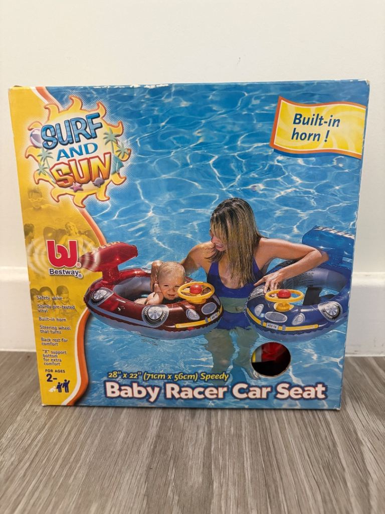 Bestway Surf and Sun Baby Racer Car Seat Float - New
