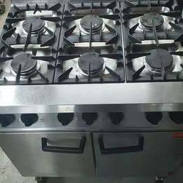 Natural Gas Falcon 6 Burner Plus Oven Range/ Cooker / Commercial Restaurant Cafe Indian takeaway