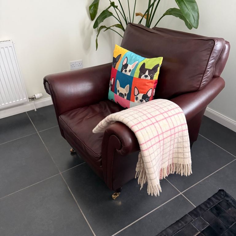 Laura Ashley Mortimer burgundy/browny leather club  club 