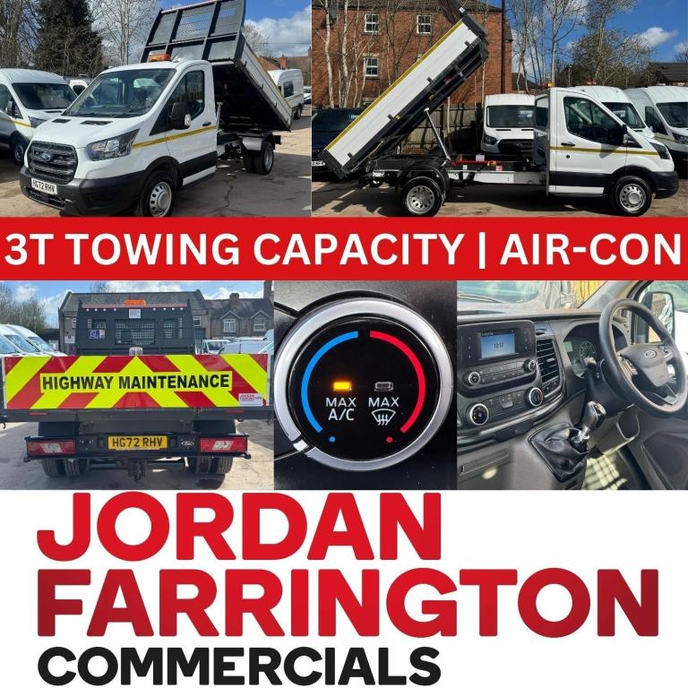 2022 72 Reg FORD TRANSIT ALLOY BODY RWD DRW SINGLE CAB TIPPER*AIR-CON**28K MILES