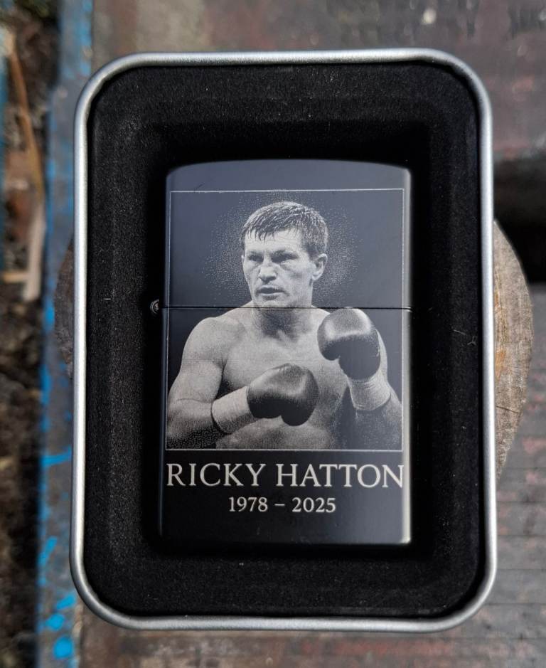 ricky hatton petrol lighter