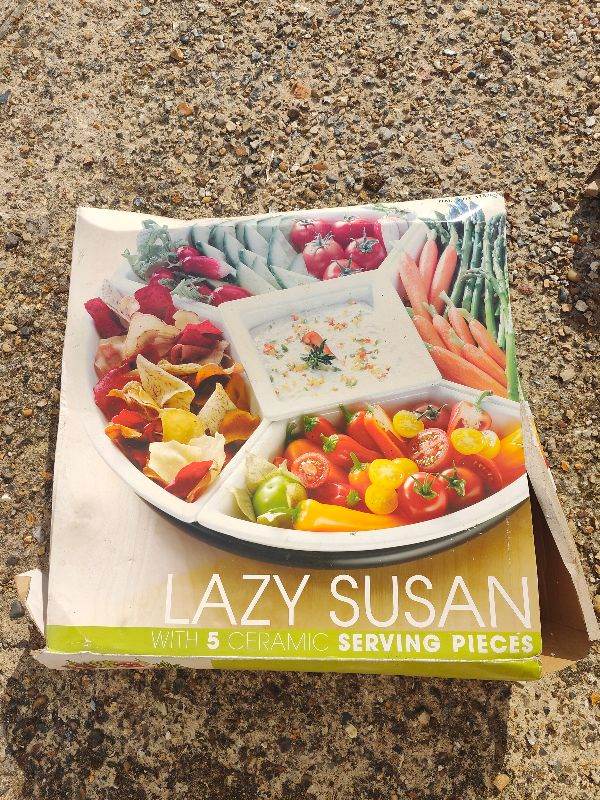 Lazy Susan (white ceramic 5 piece)