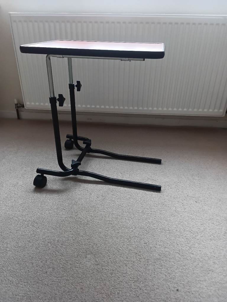 Adjustable over chair bed disability table 