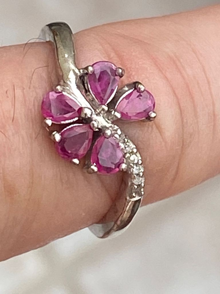 New Burmese Ruby + Diamond Ring