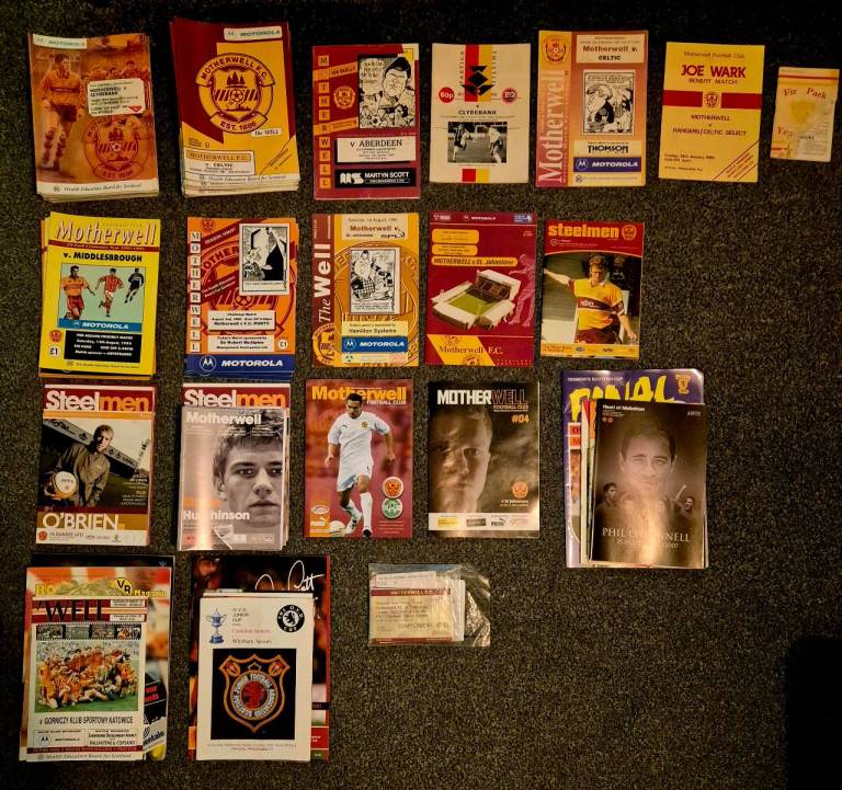 Motherwell FC Football Programmes and Tickets - Collection