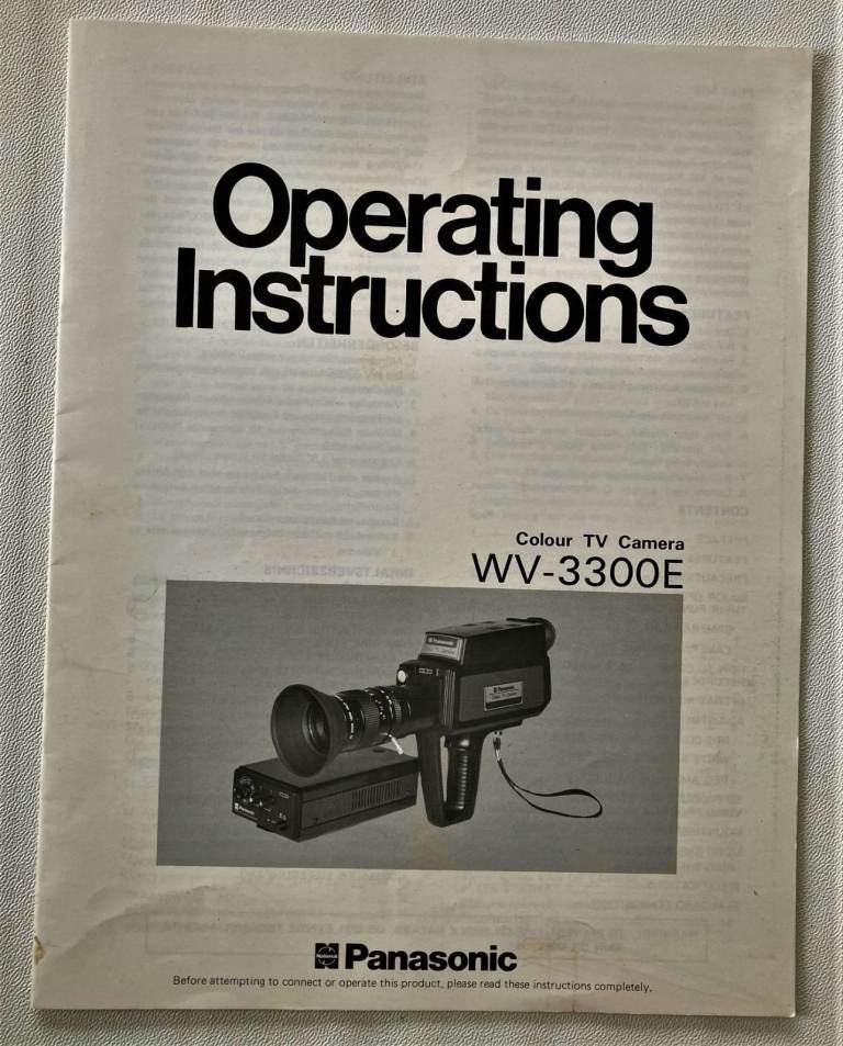 image for Panasonic VHS Compact Movie Camera Model NV-G202B   55 Page operating Instructions Manual.
