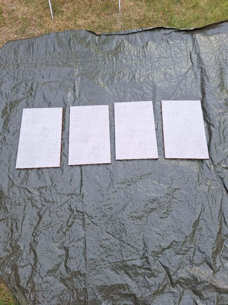 X 4 new wall tiles grey size 200mm x 400mm 