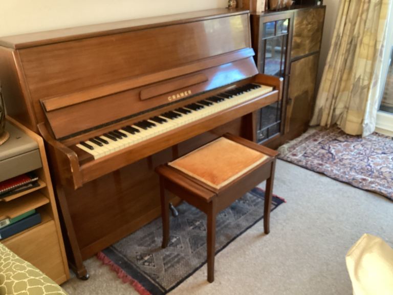 Cramer Upright Piano with Stool – Good Condition