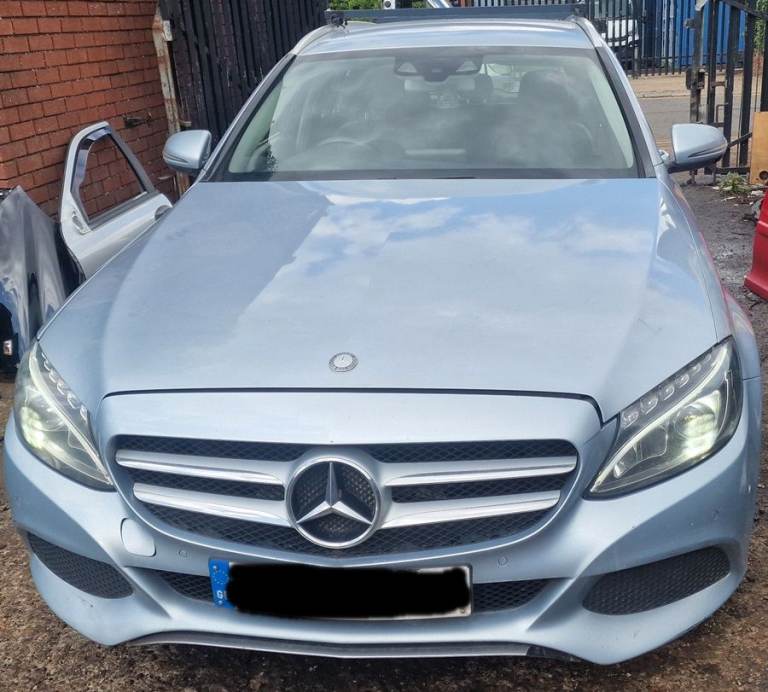 Mercedes Benz C Class Estate Bonnet Silver FOR PARTS ONLY 2015