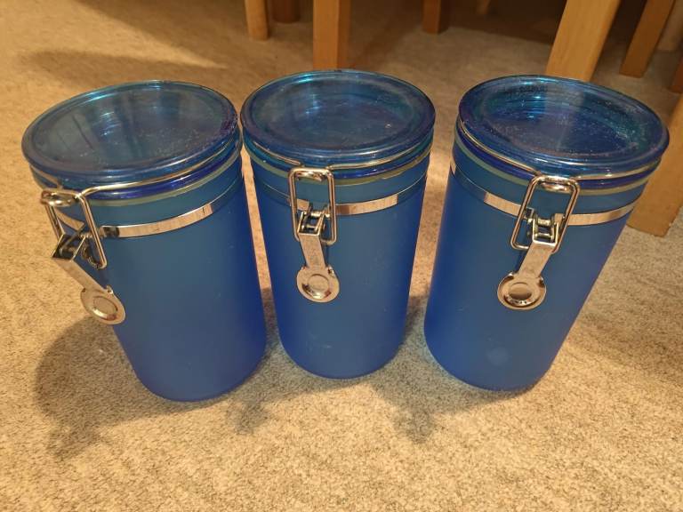 Plastic storage Jars Tea Coffee Sugar Clip Lock Airtight