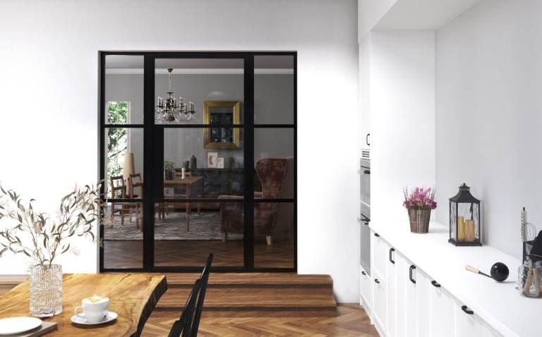 Internal single doors with fix panels