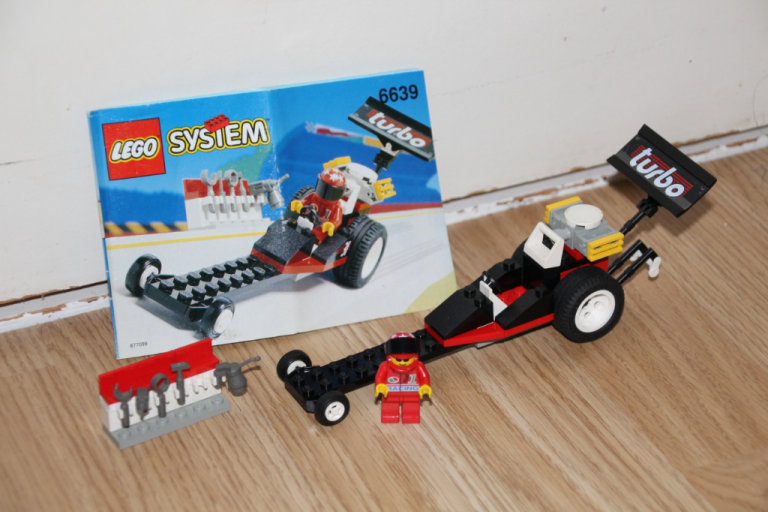 3 Vintage Lego Town sets:  6639 Raven Racer * 6681 Police Van * 6603 Shovel Truck