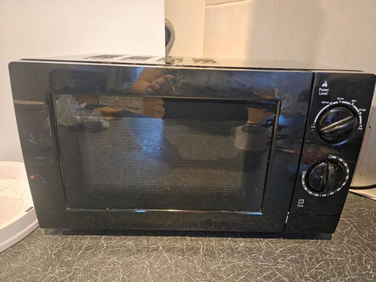 BLACK Microwave Oven George Home Digital Kitchen Appliance Countertop Dual Dial Model