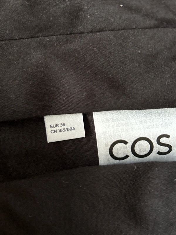 image for COS Black Tapered Barrel Trousers