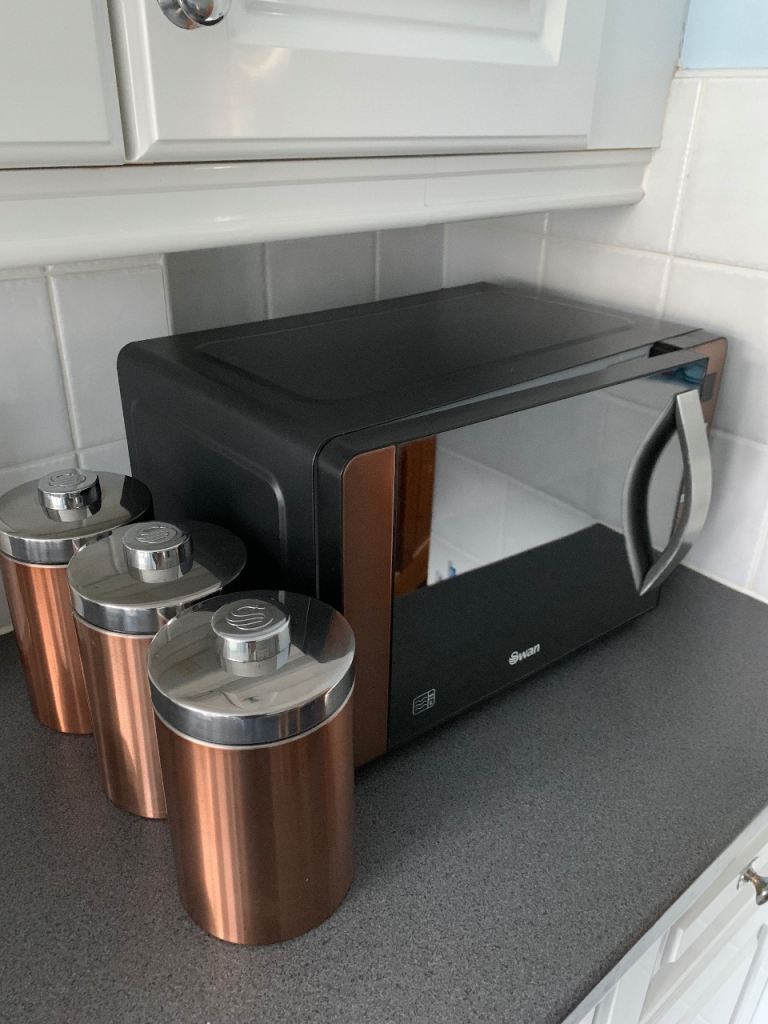Swan microwave and matching cannisters