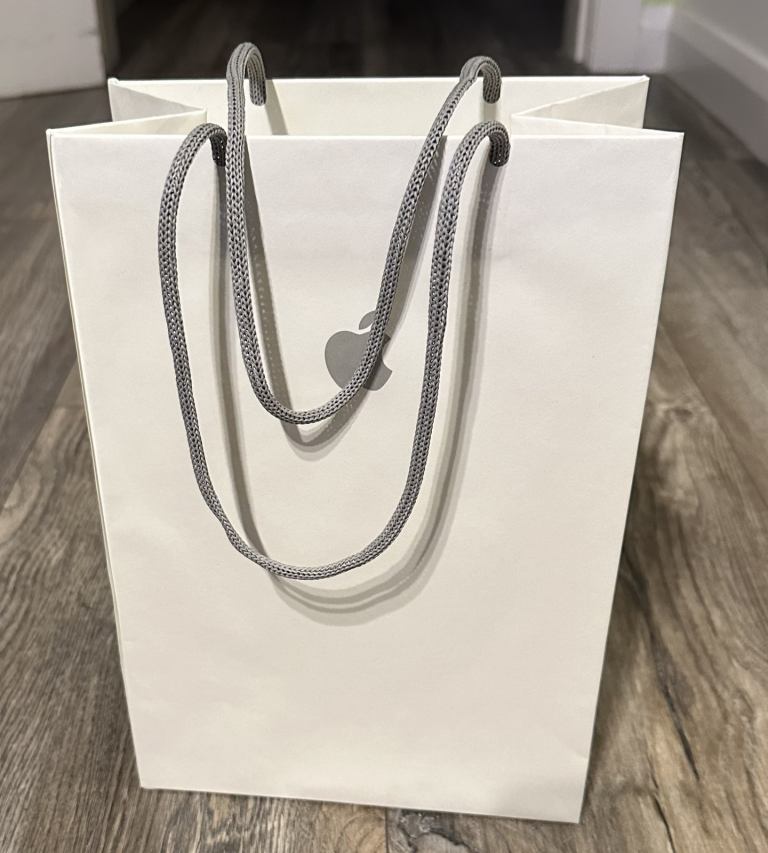 Apple Paper Bag Little iPhone , iPad , AirPods Small Genuine New