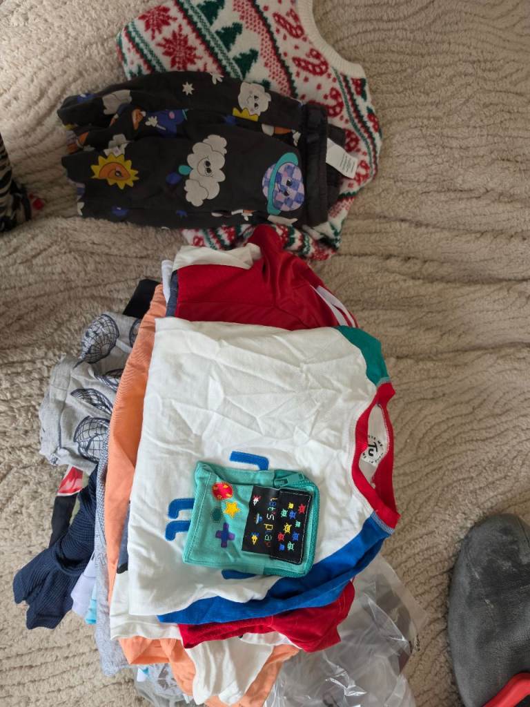 Bundle of Kids' Clothes - Tops and Pyjamas, Good Condition