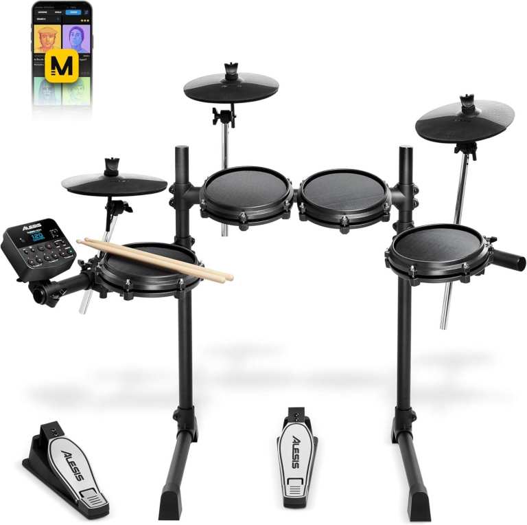 Alesis Turbo Mesh Drum Kit - Electric Drum Set | Quiet 8" Mesh Pads (inc. 2 drum sticks)