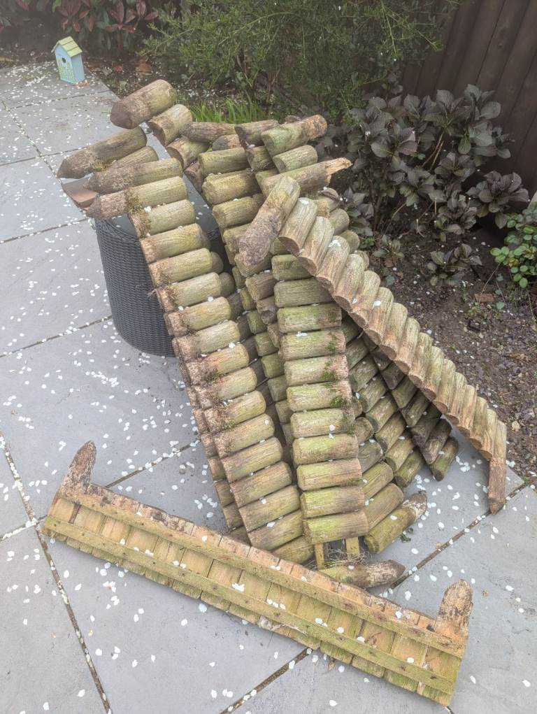 Wooden fence borders