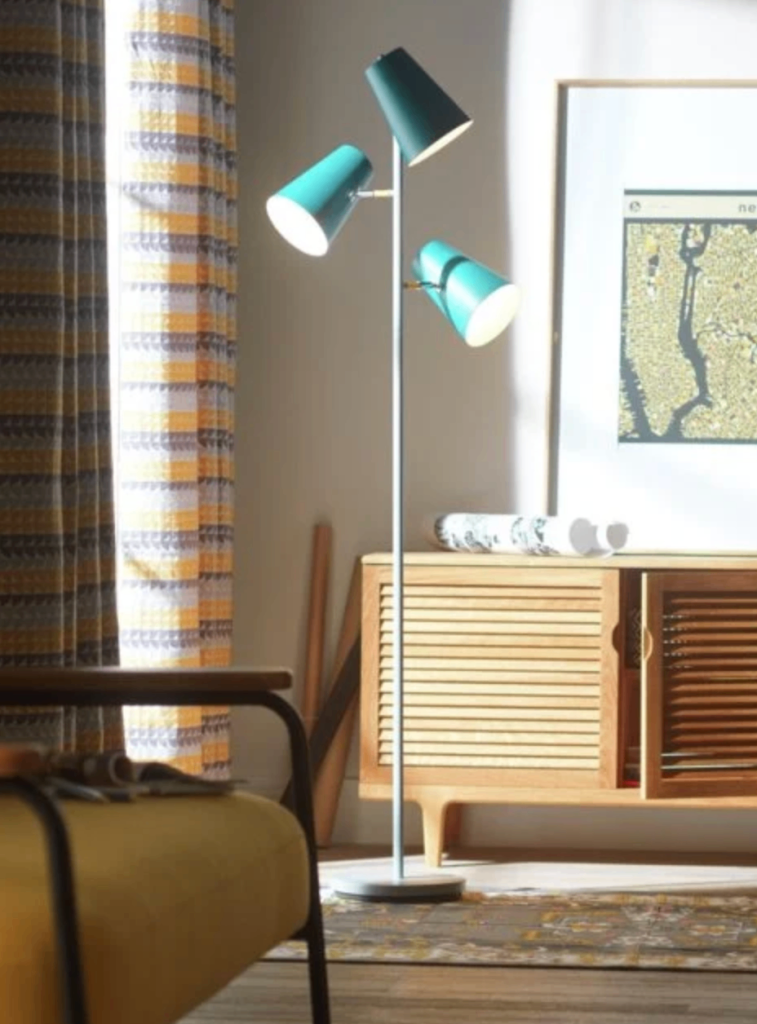 Habitat 3 Light Floor Lamp - Teal Blue