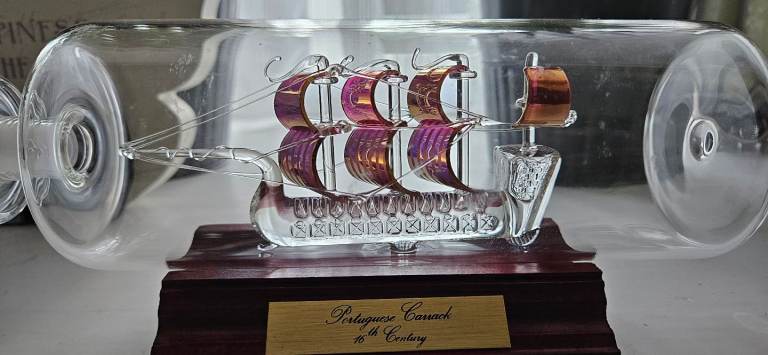 Portuguese ship in bottle 