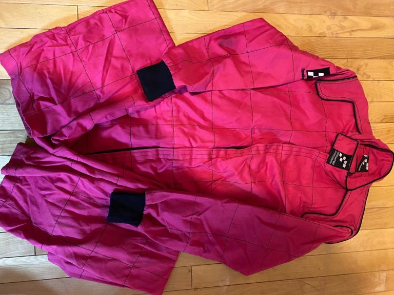 Pink Fastline dry zip used stag/hen overalls