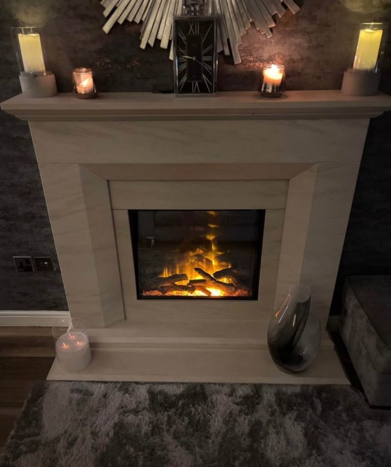 Housing Units electric fire and stone surround 