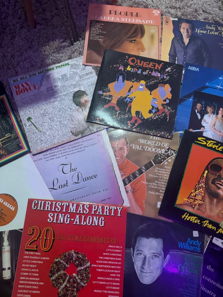 Vinyl Record collection + Box and Key 