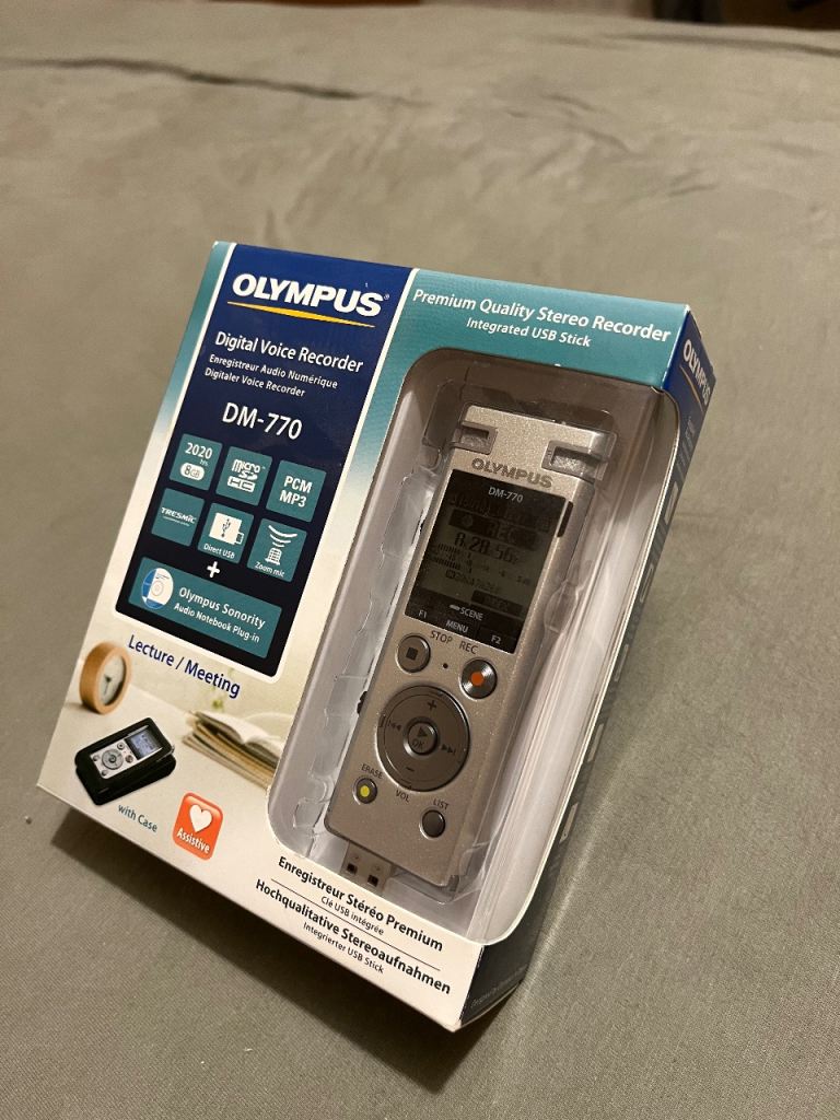 Brand New Olympus DM-770 Digital Voice Recorder – Unused, Boxed