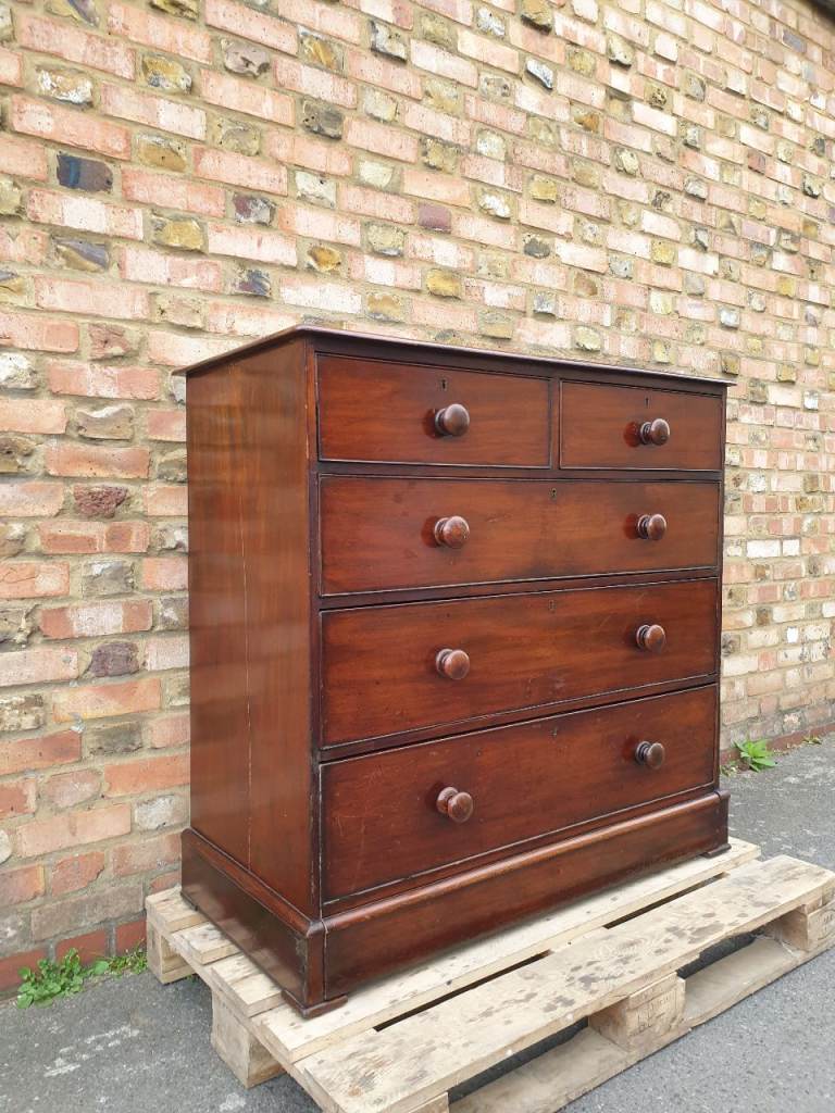 Antique Victorian Mahogany Chest Of Drawers Dresser high quality Large Commode cabinet